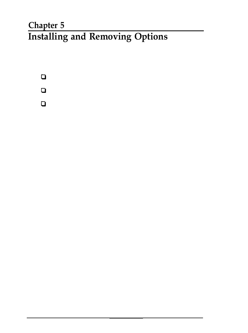 Chap 5-installing and removing options, Installing and removing options, Chapter 5 | Epson Equity 286 PLUS User Manual | Page 91 / 263