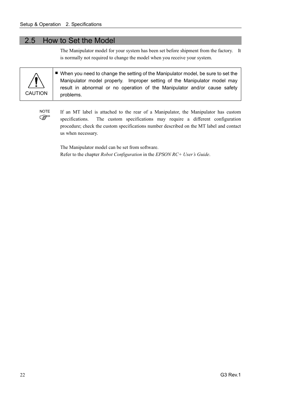 5 how to set the model | Epson G3 Series User Manual | Page 32 / 92