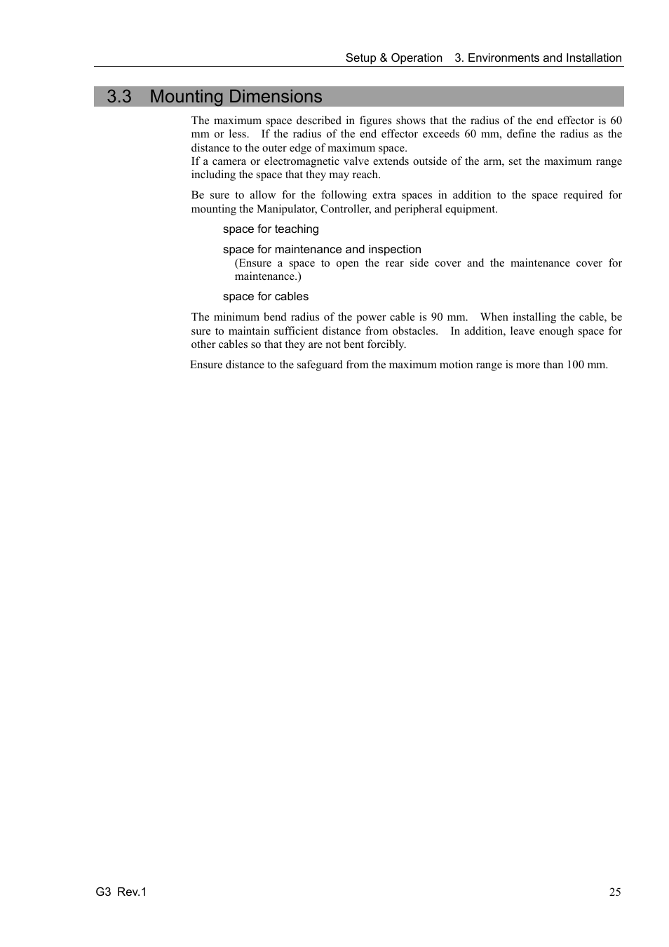 3 mounting dimensions | Epson G3 Series User Manual | Page 35 / 92