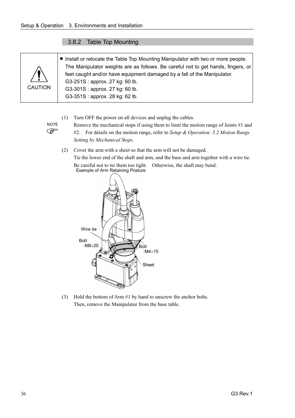 2 table top mounting | Epson G3 Series User Manual | Page 46 / 92