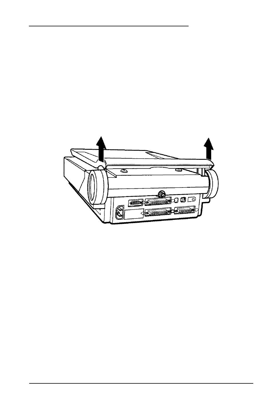 Scanning large or thick documents, Raising the back of the document cover | Epson ES-1200C User Manual | Page 31 / 96