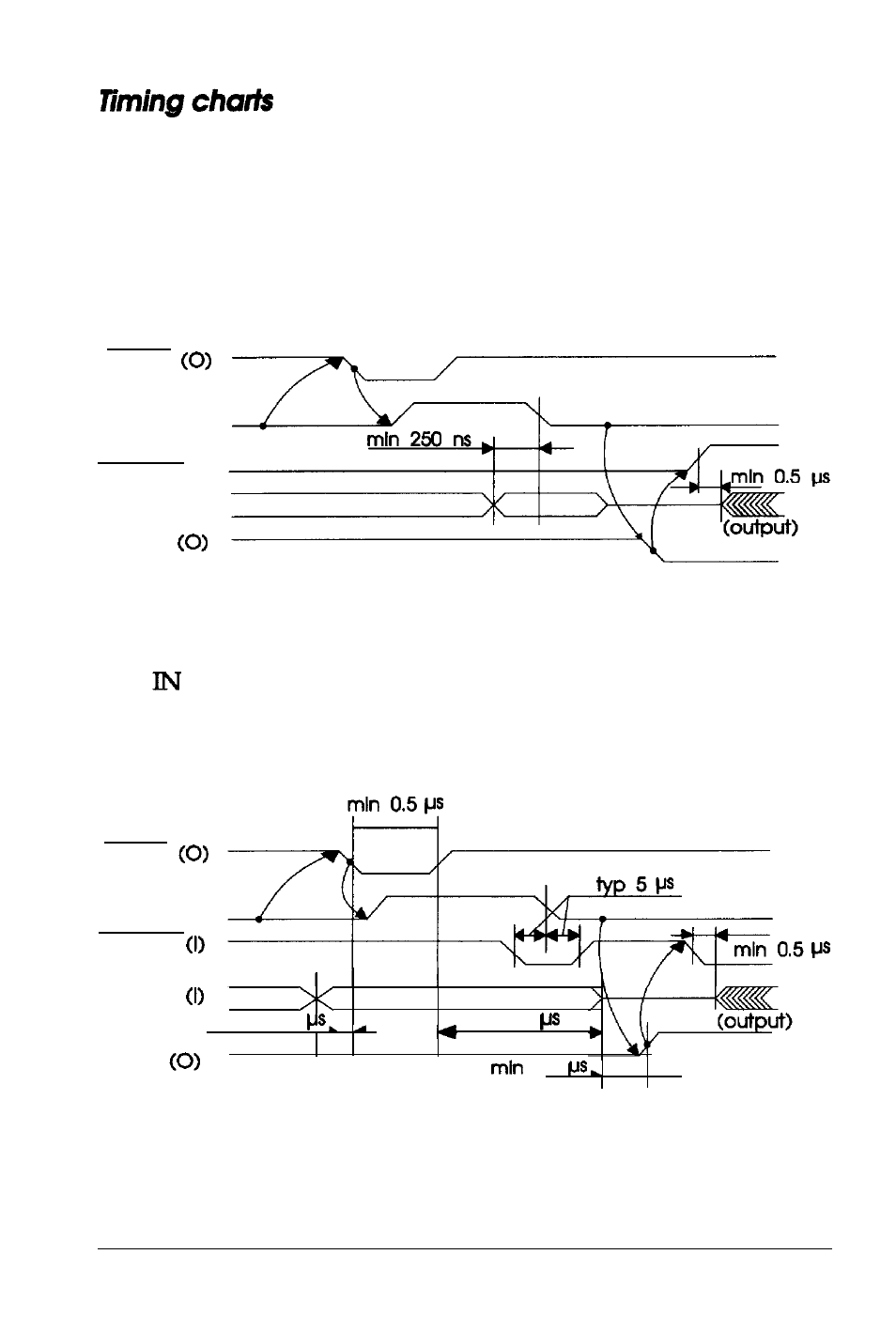 Timing charts, 8 technical specifications | Epson ES-1200C User Manual | Page 63 / 96