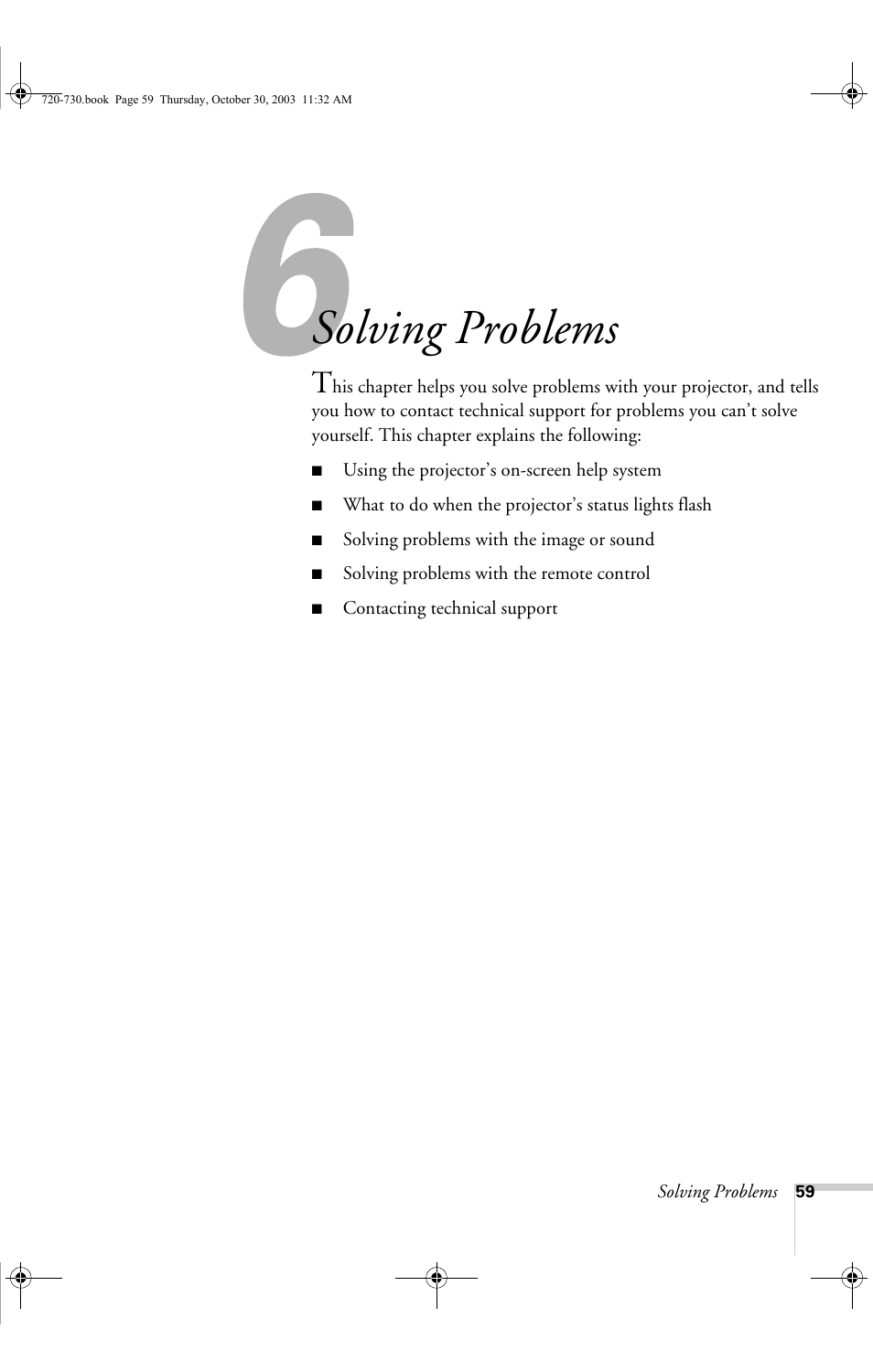 Solving problems | Epson 730c User Manual | Page 65 / 106