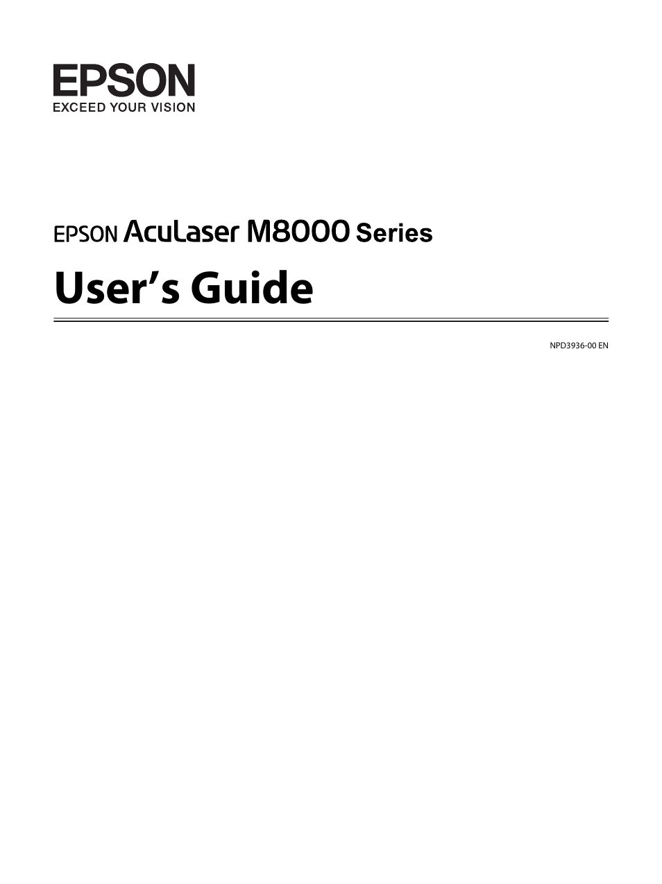 Epson ACULASER M8000 series User Manual | 248 pages