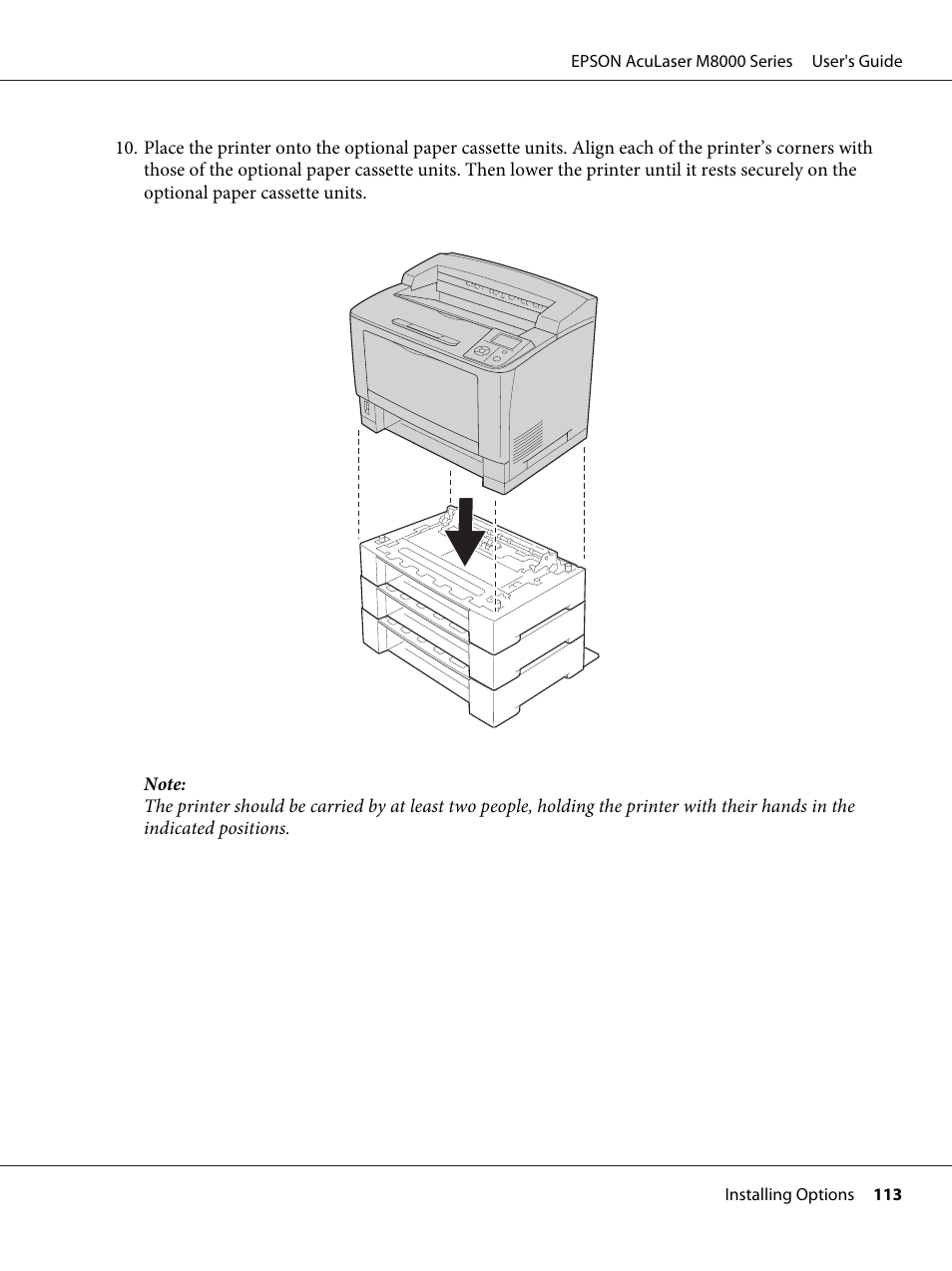 Epson ACULASER M8000 series User Manual | Page 113 / 248