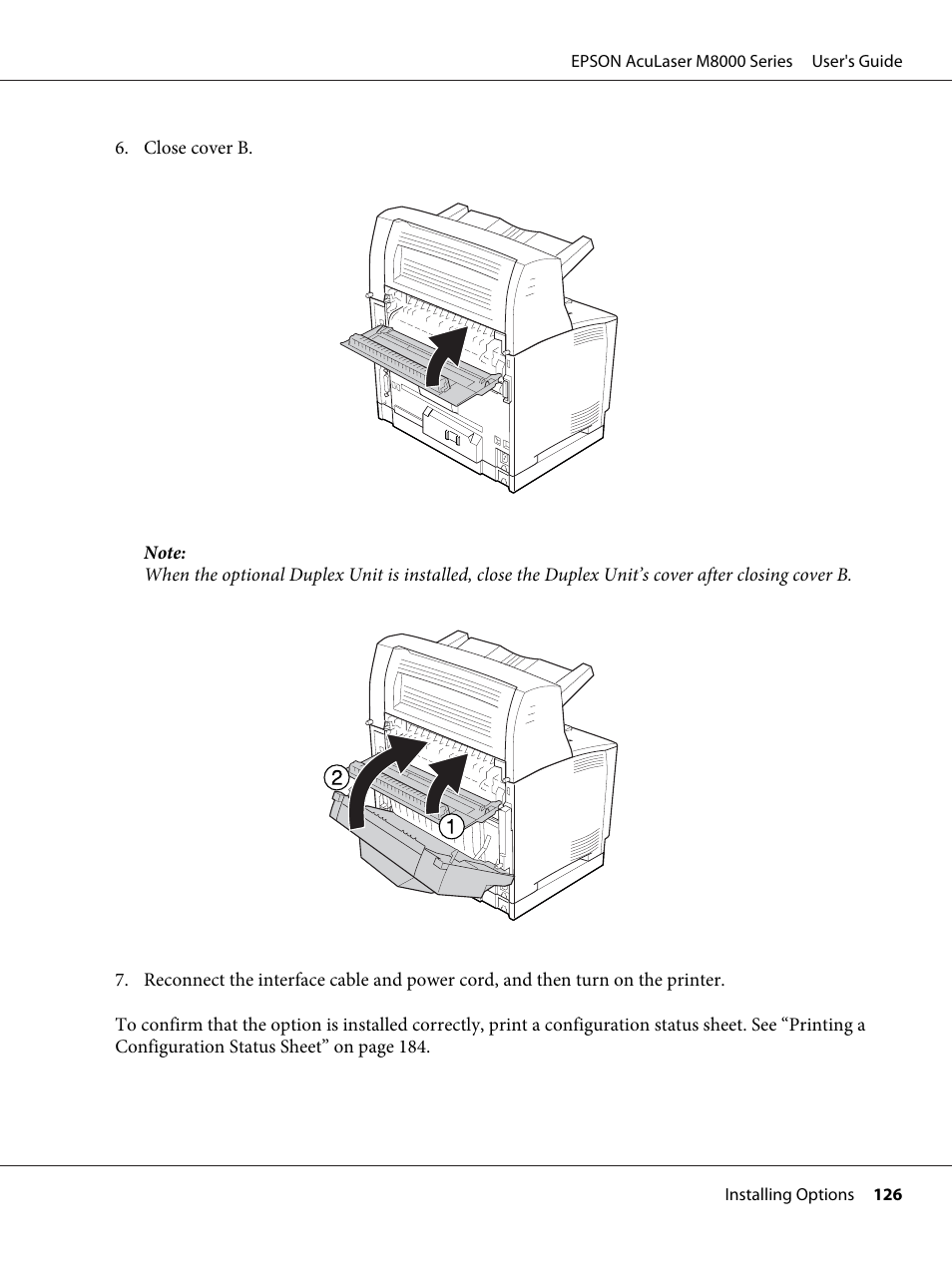 Epson ACULASER M8000 series User Manual | Page 126 / 248