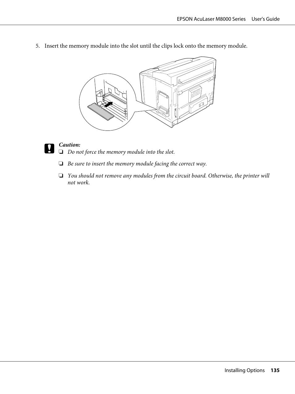 Epson ACULASER M8000 series User Manual | Page 135 / 248