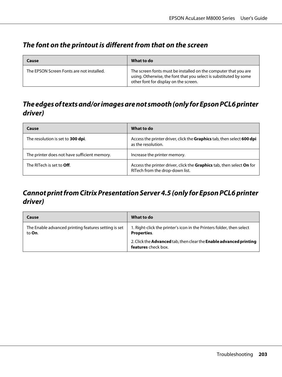 Epson ACULASER M8000 series User Manual | Page 203 / 248