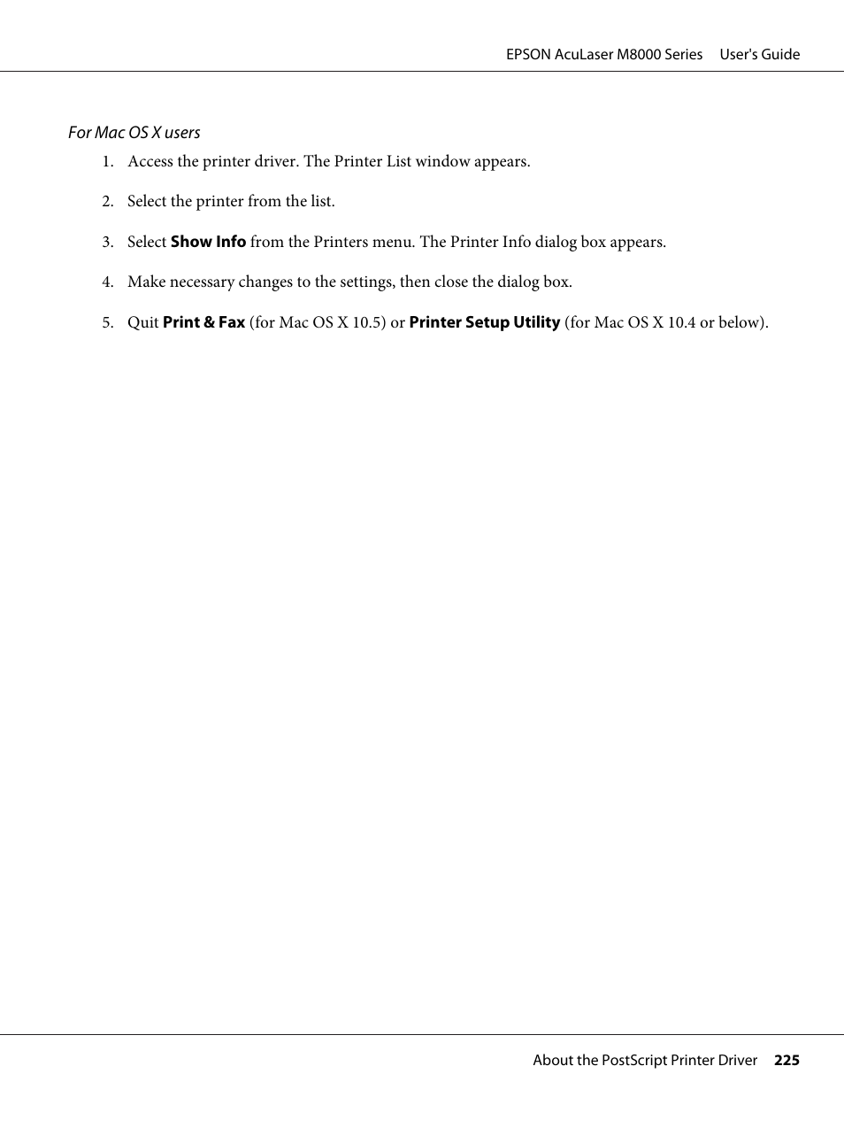 Epson ACULASER M8000 series User Manual | Page 225 / 248