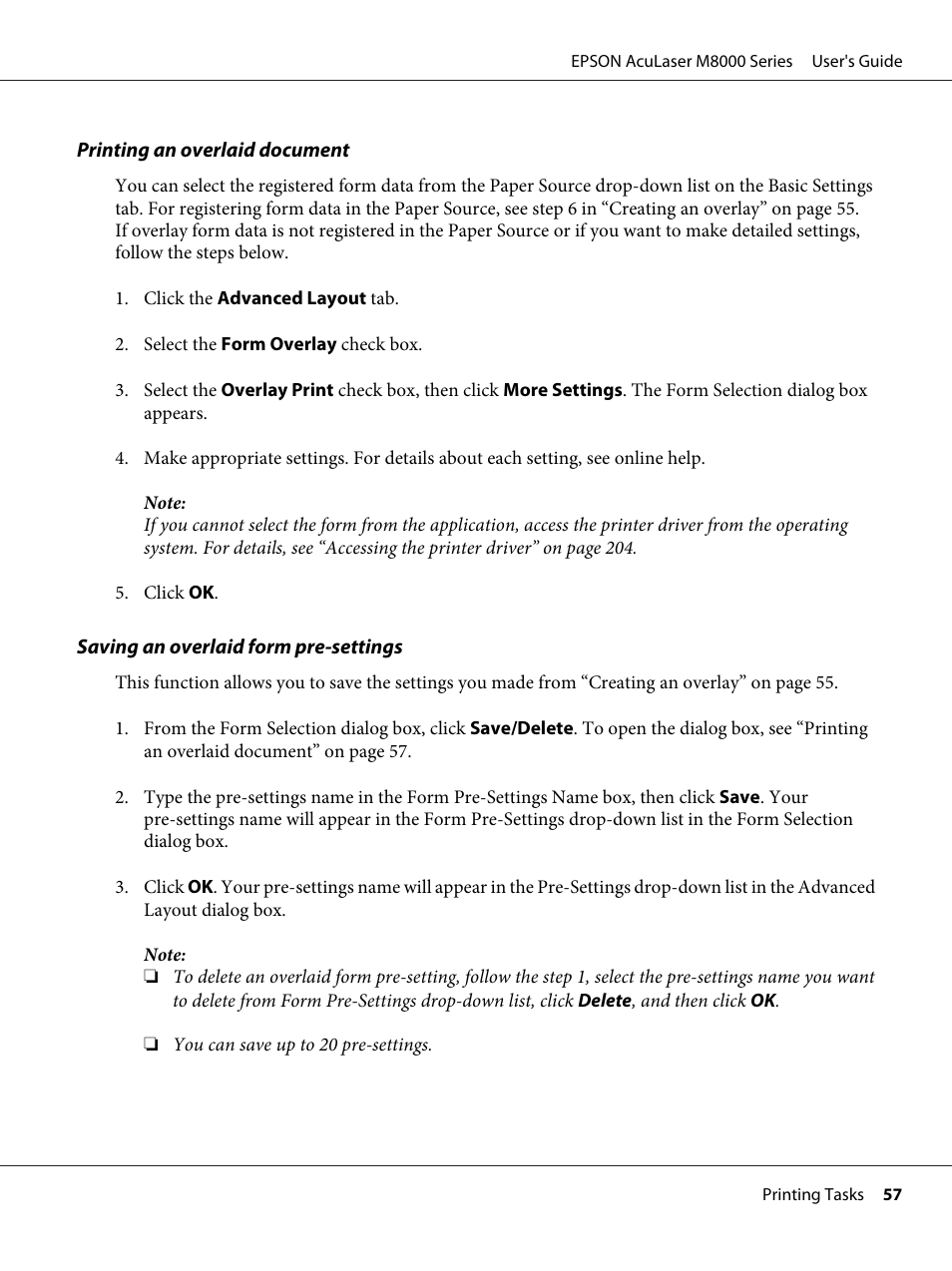 Epson ACULASER M8000 series User Manual | Page 57 / 248