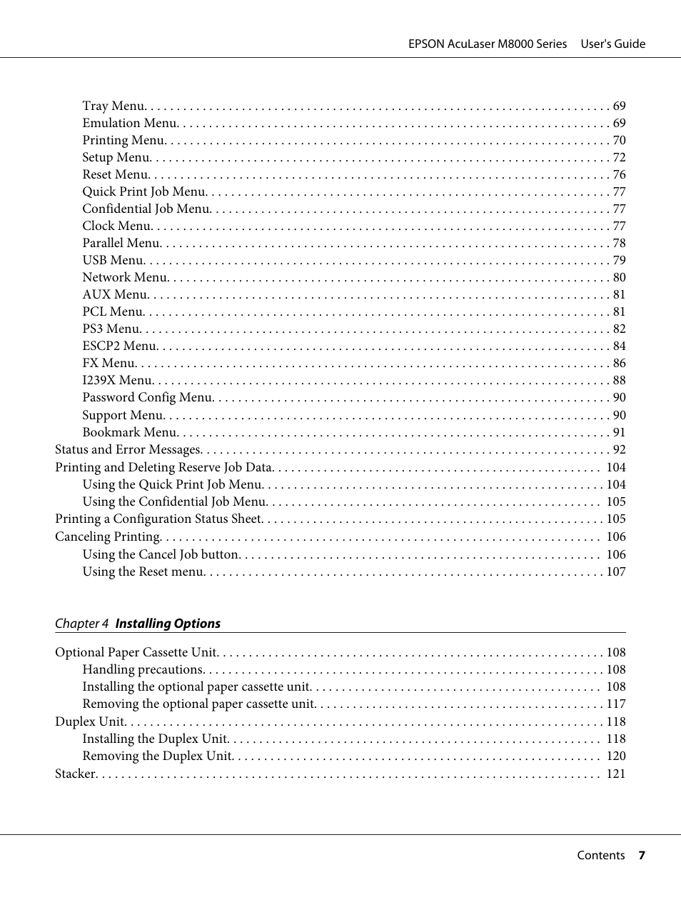 Epson ACULASER M8000 series User Manual | Page 7 / 248