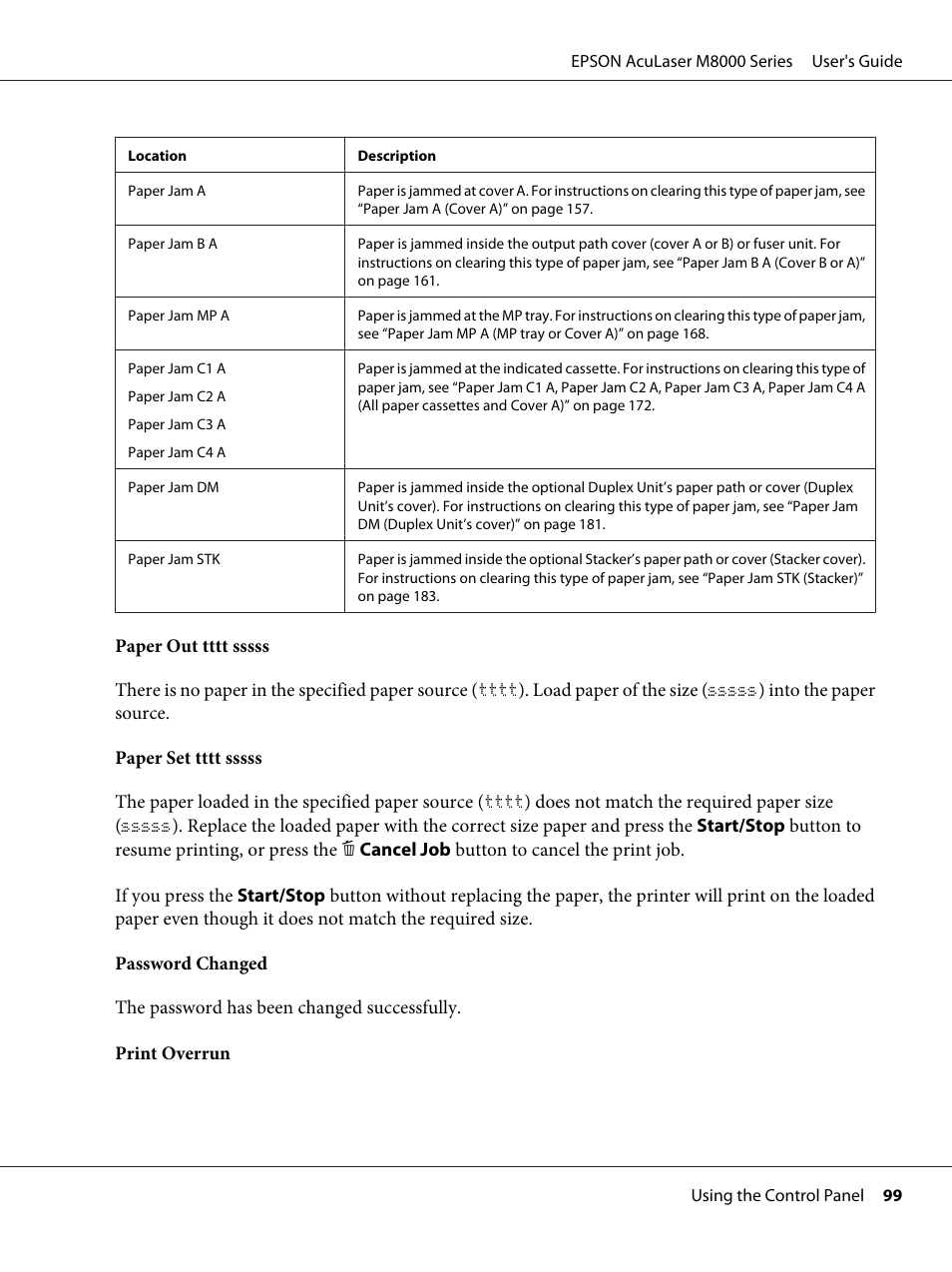 Epson ACULASER M8000 series User Manual | Page 99 / 248