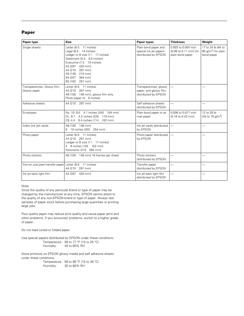 Paper, Epson stylus photo ex, 3/98 epson stylus photo ex | Epson Stylus Photo EX 220-240 V User Manual | Page 3 / 12