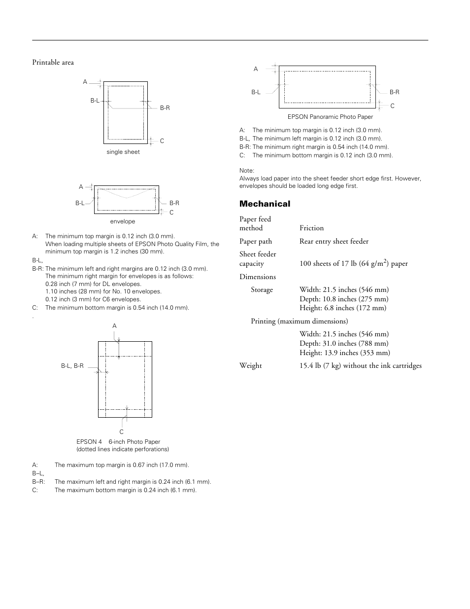 Mechanical, Epson stylus photo ex | Epson Stylus Photo EX 220-240 V User Manual | Page 4 / 12