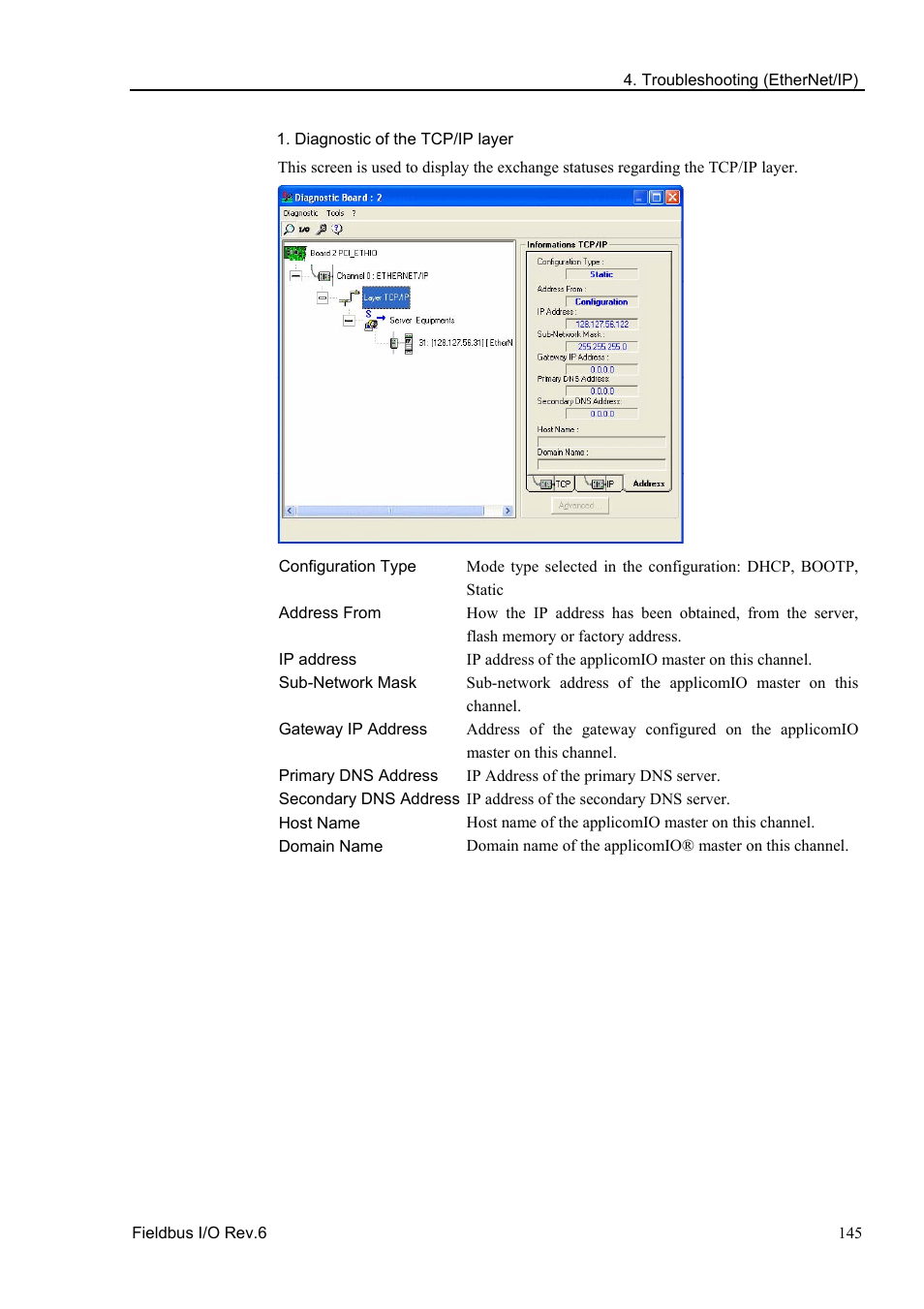 Diagnostic of the tcp/ip layer | Epson EM07ZS1647F User Manual | Page 157 / 168