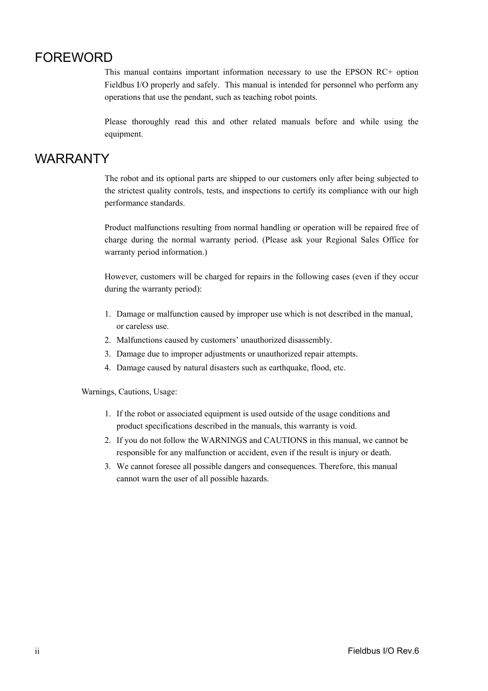 Foreword, Warranty | Epson EM07ZS1647F User Manual | Page 4 / 168