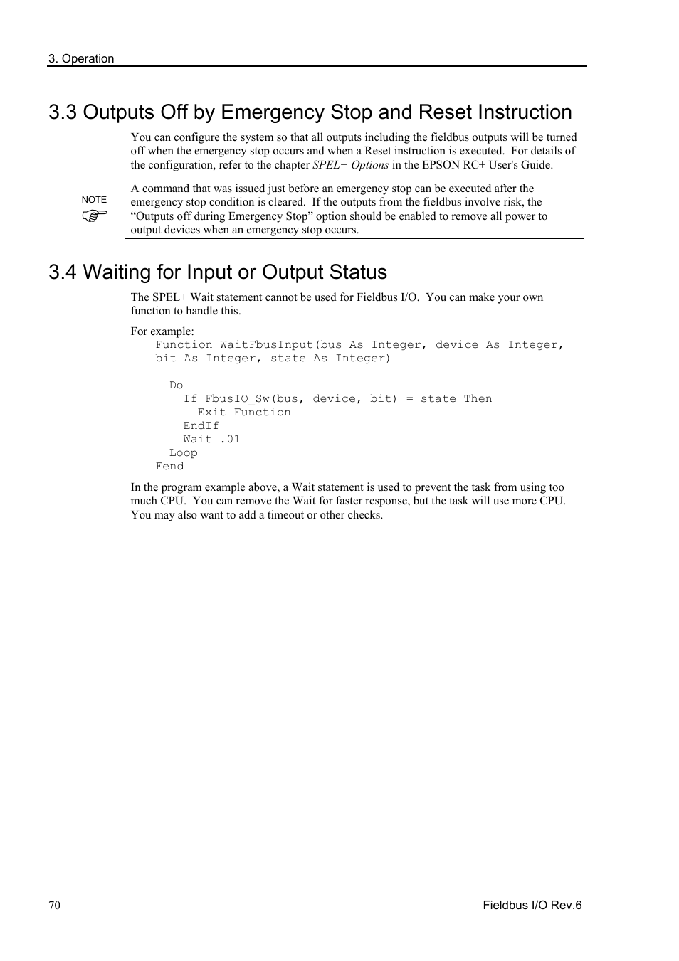 4 waiting for input or output status | Epson EM07ZS1647F User Manual | Page 82 / 168