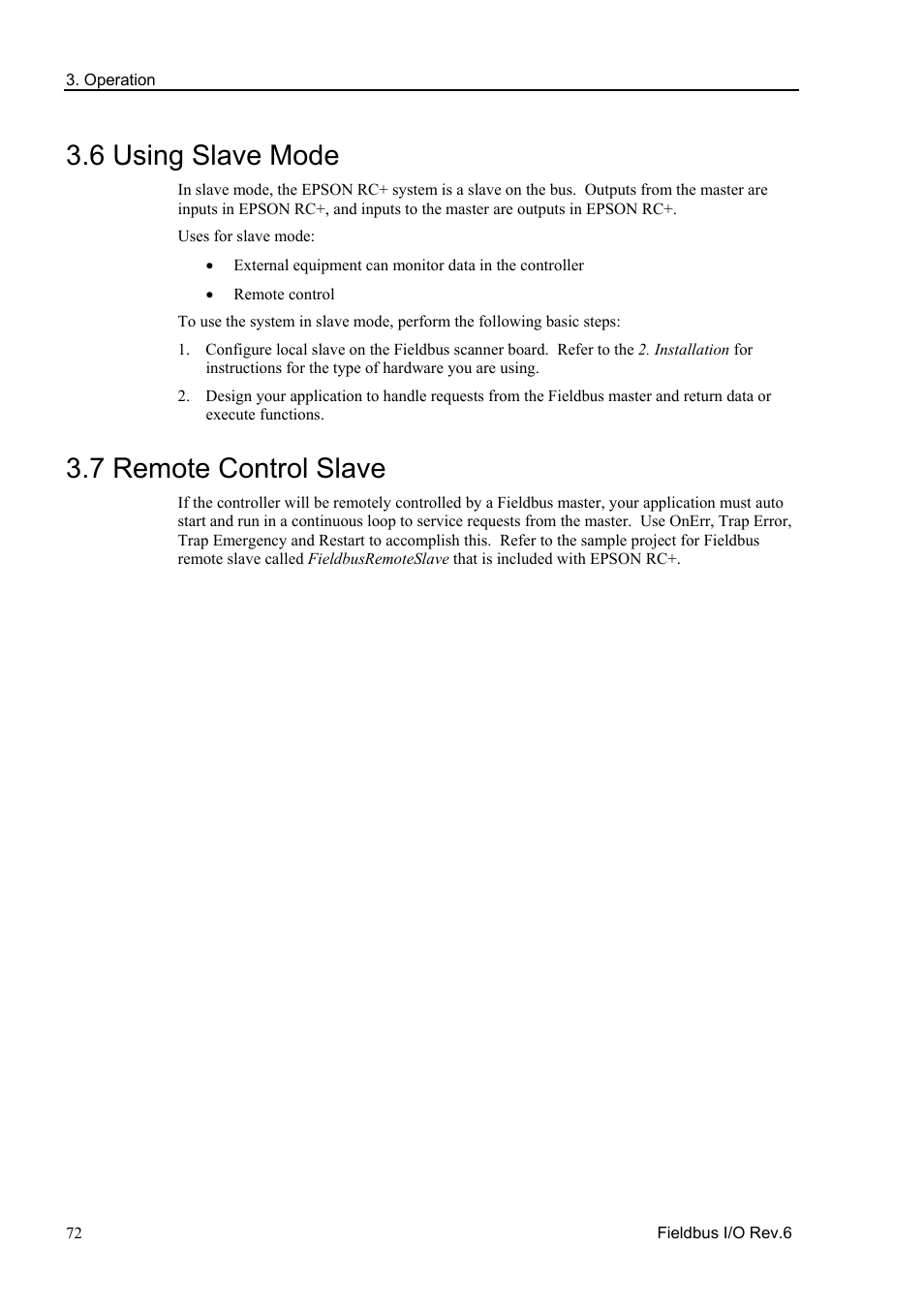 6 using slave mode, 7 remote control slave | Epson EM07ZS1647F User Manual | Page 84 / 168