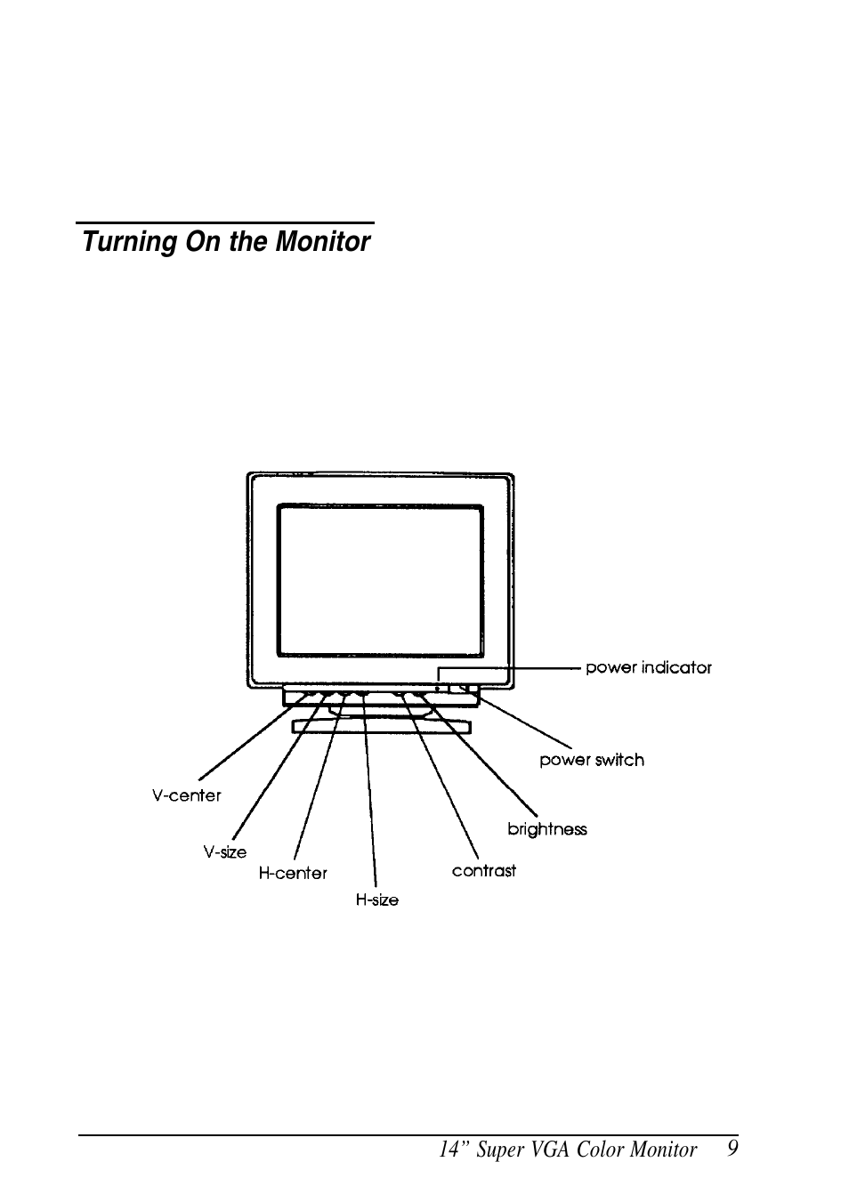 Turning on the monitor | Epson A881381 User Manual | Page 17 / 26