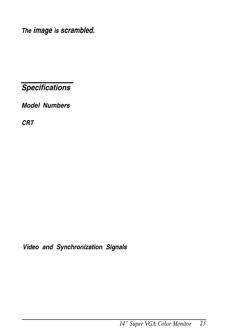 Specifications, Image, Scrambled | Epson A881381 User Manual | Page 21 / 26