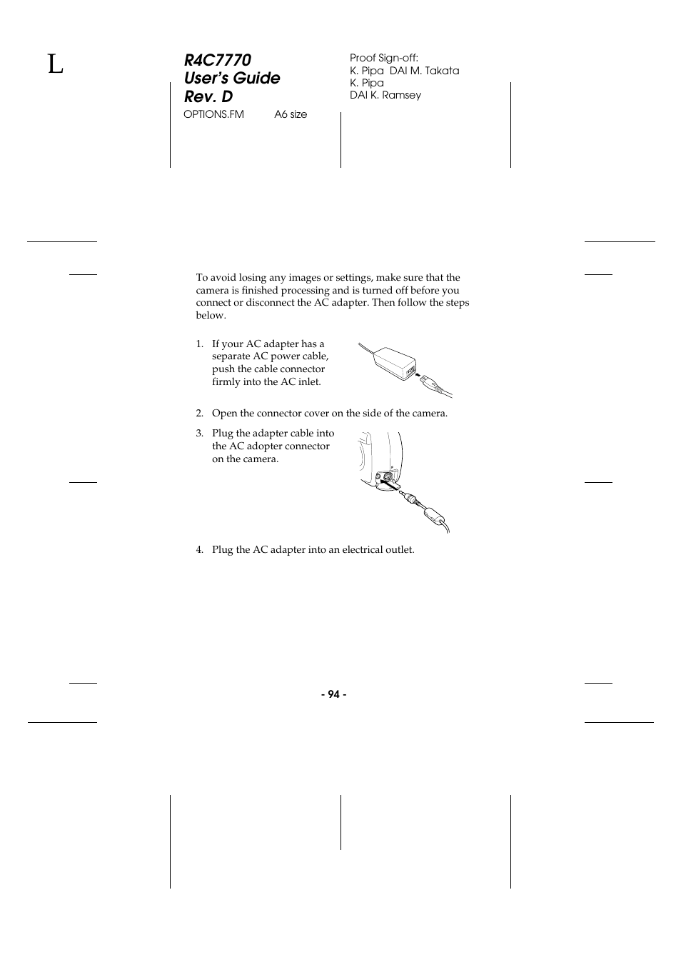 Epson 2100Z User Manual | Page 106 / 156