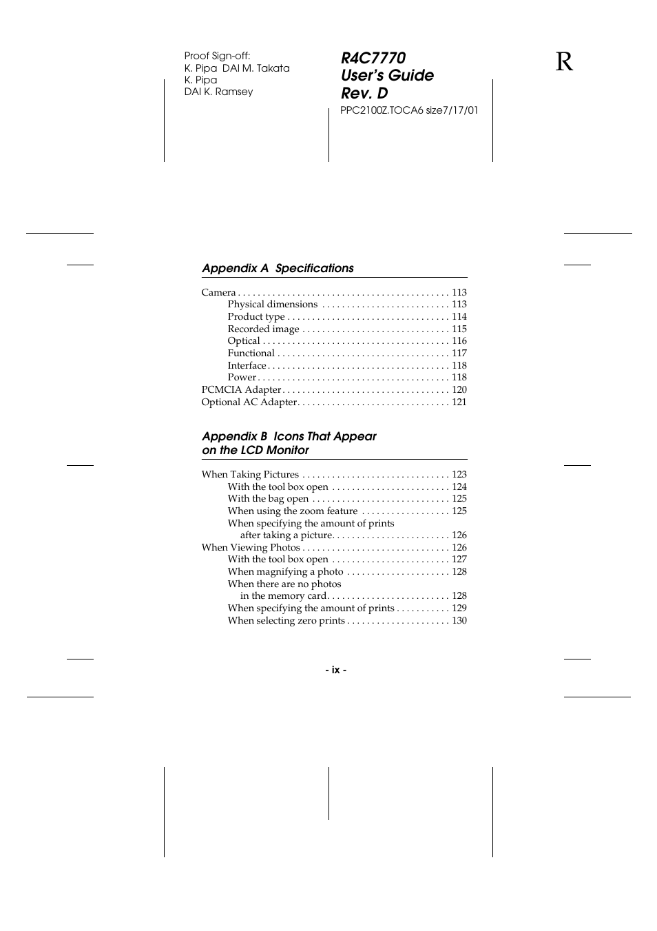 Epson 2100Z User Manual | Page 11 / 156