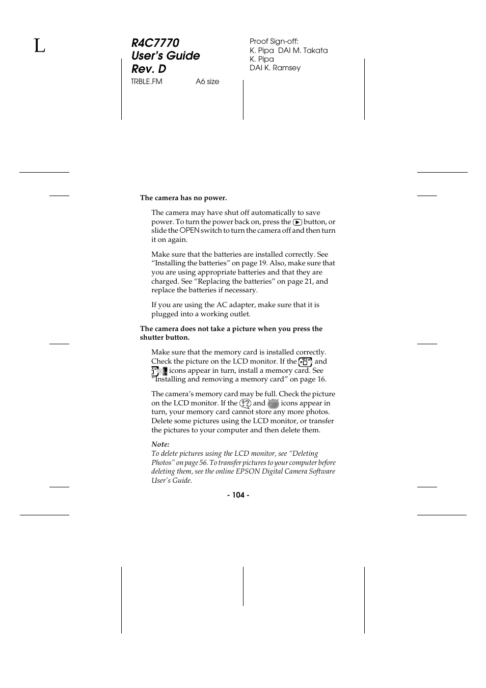 Epson 2100Z User Manual | Page 116 / 156