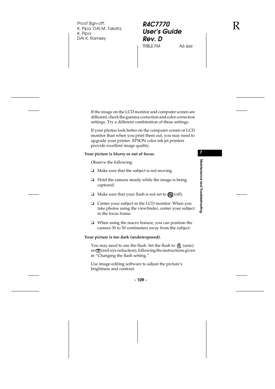 Epson 2100Z User Manual | Page 121 / 156