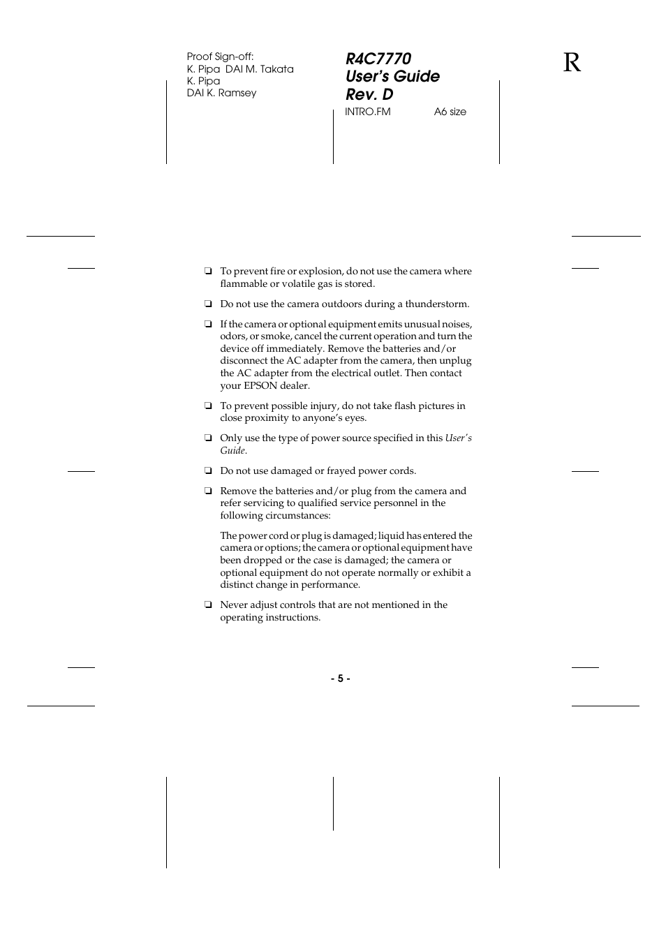 Epson 2100Z User Manual | Page 17 / 156