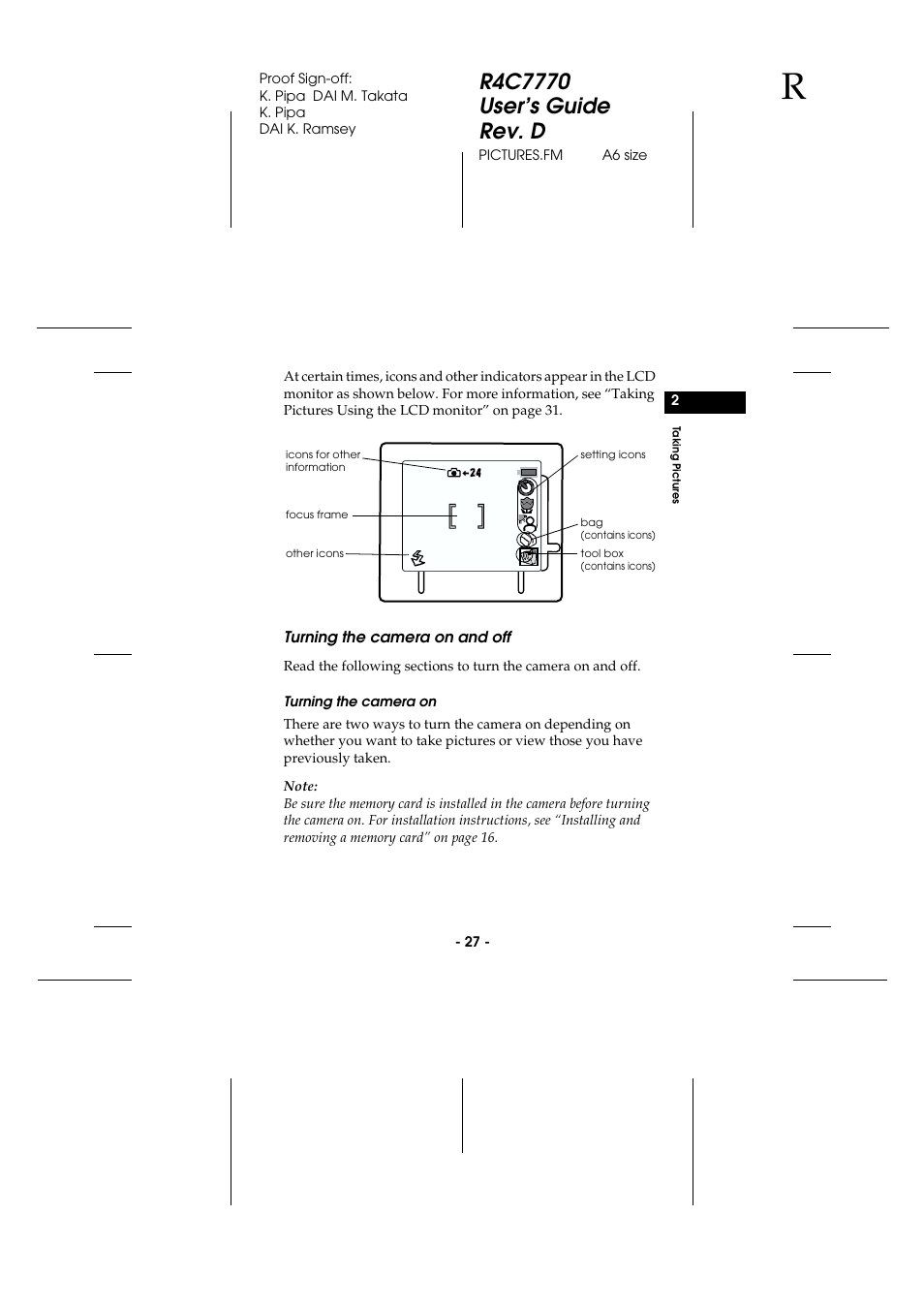 Turning the camera on and off, Turning the camera on, Resetting the number of prints to zero | Epson 2100Z User Manual | Page 39 / 156