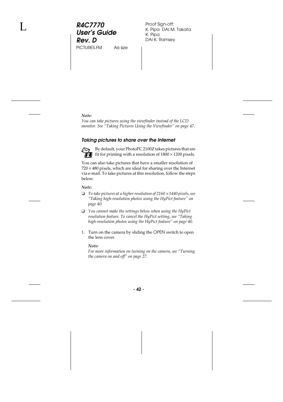 Taking pictures to share over the internet | Epson 2100Z User Manual | Page 54 / 156