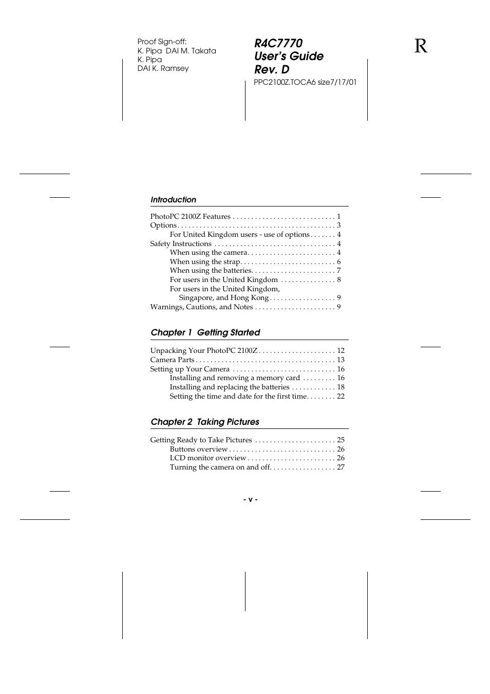 Epson 2100Z User Manual | Page 7 / 156