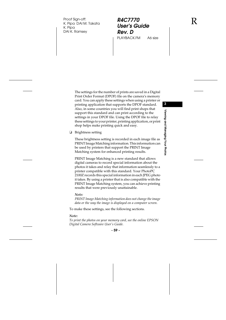 Epson 2100Z User Manual | Page 71 / 156