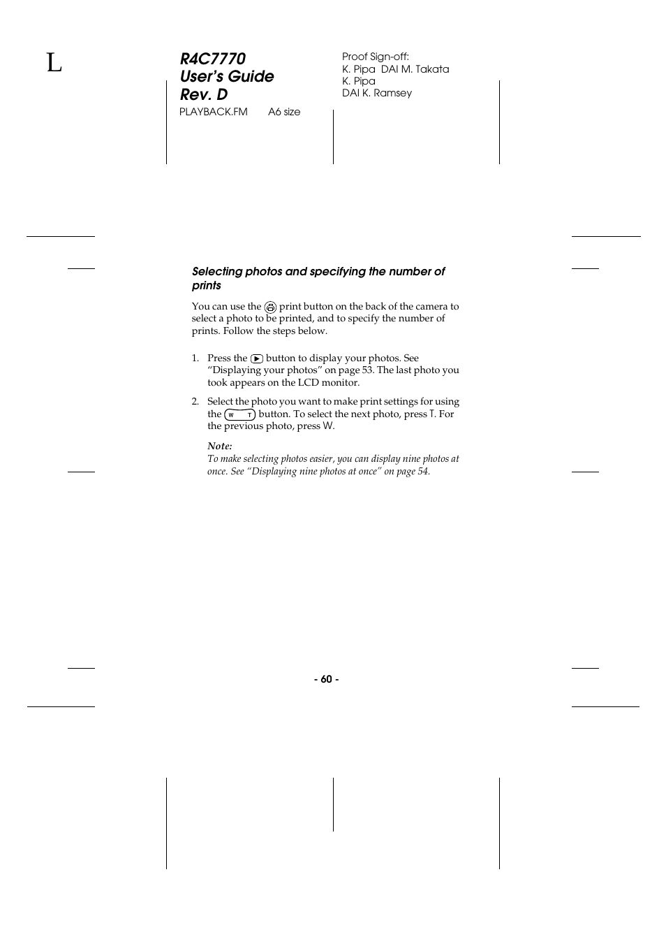Selecting photos and specifying, The number of prints | Epson 2100Z User Manual | Page 72 / 156