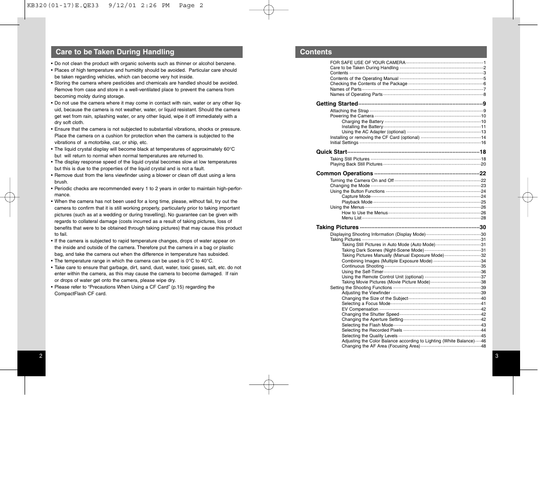Epson Optio 430 User Manual | Page 3 / 51
