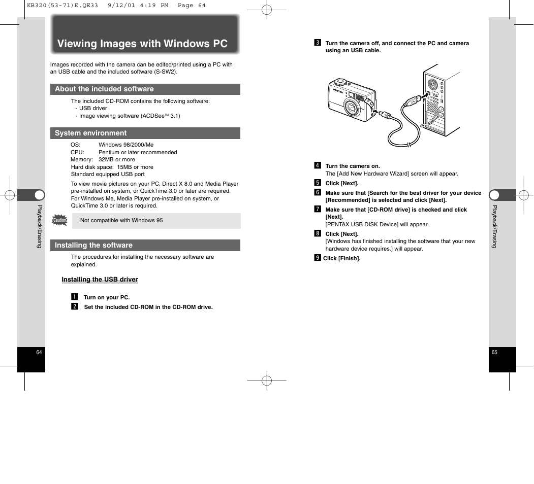 Viewing images with windows pc | Epson Optio 430 User Manual | Page 35 / 51