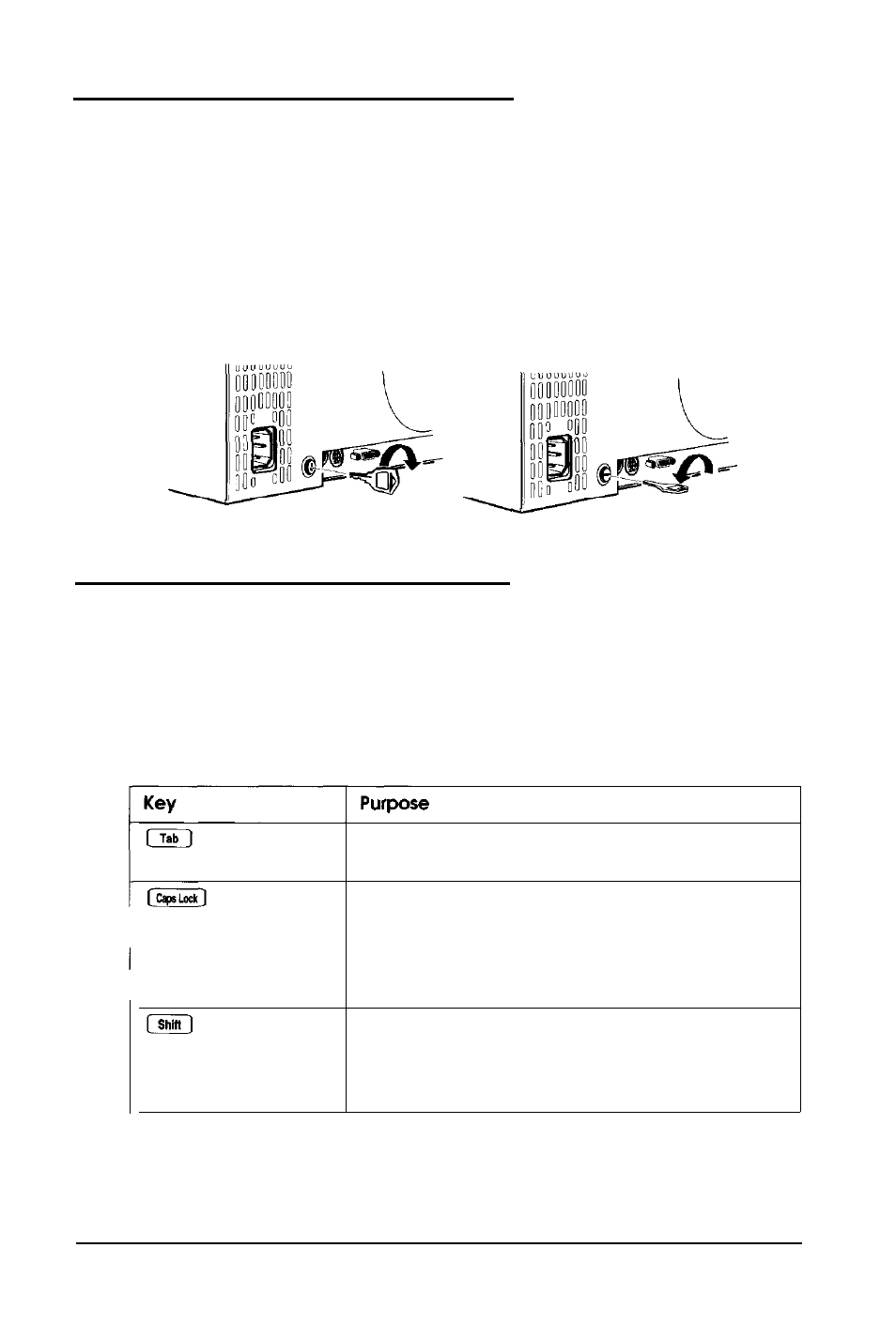 Locking the computer’s cover, Special keys on the keyboard | Epson 486SX User Manual | Page 70 / 233