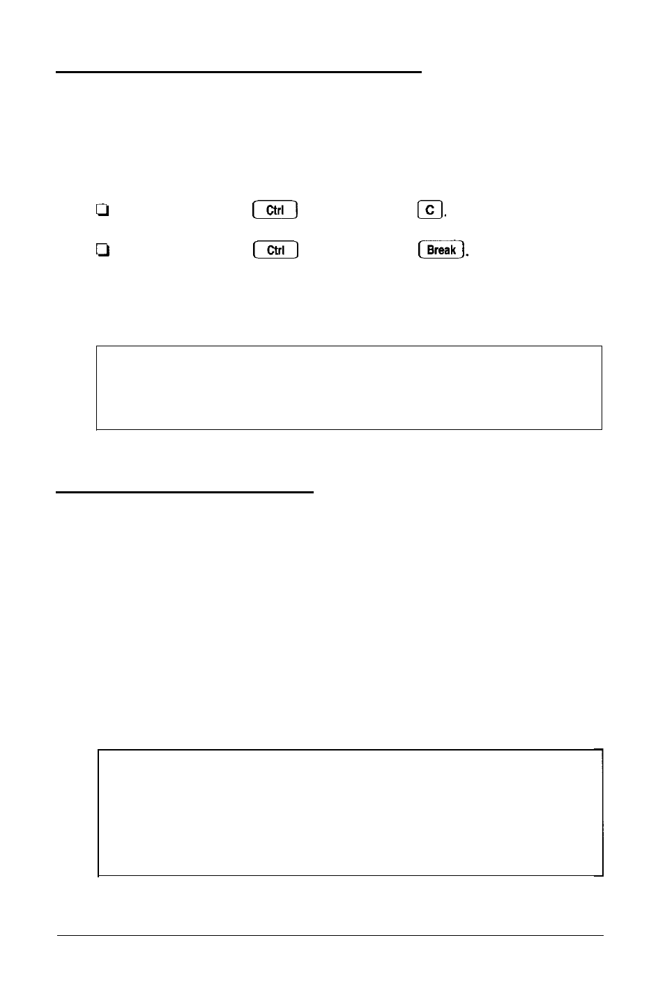 Stopping a command or program, Resetting the computer | Epson 486SX User Manual | Page 72 / 233