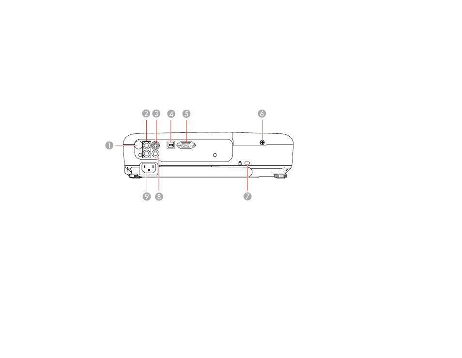 Projector parts - rear | Epson VS315W User Manual | Page 13 / 117