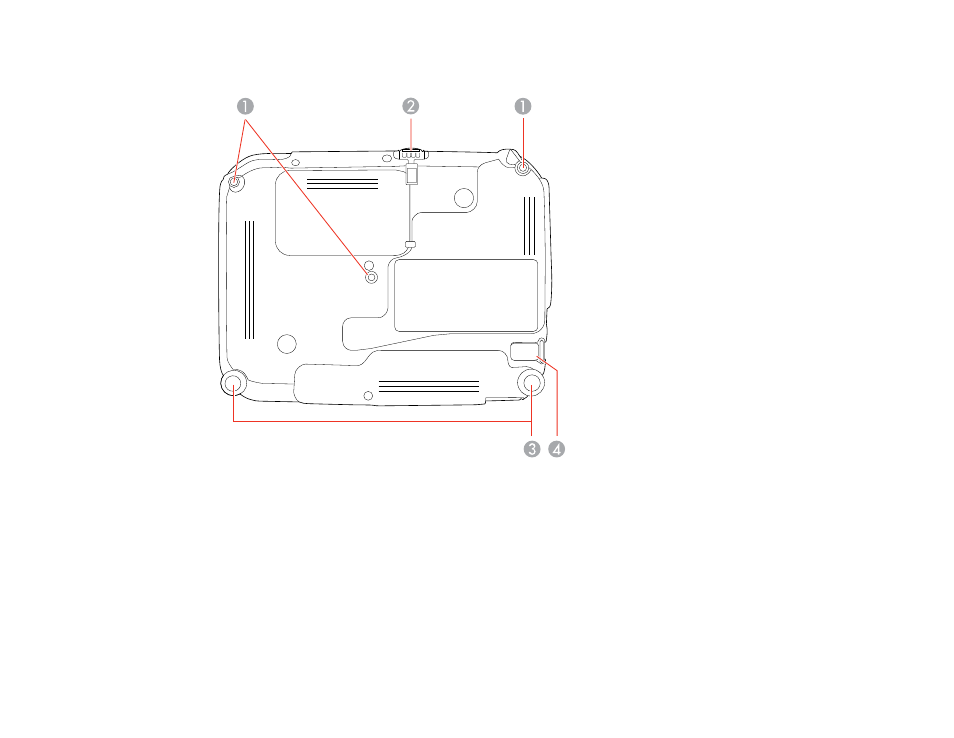 Projector parts - base, Projector parts - control panel | Epson VS315W User Manual | Page 14 / 117