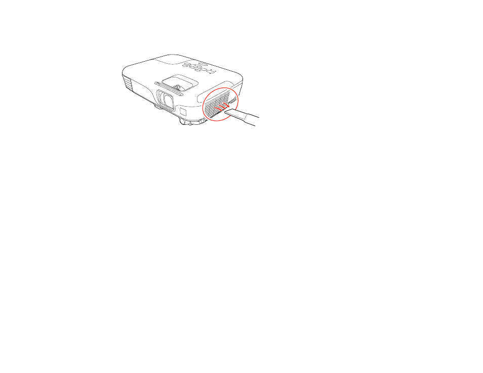 Replacing the air filter | Epson VS315W User Manual | Page 78 / 117