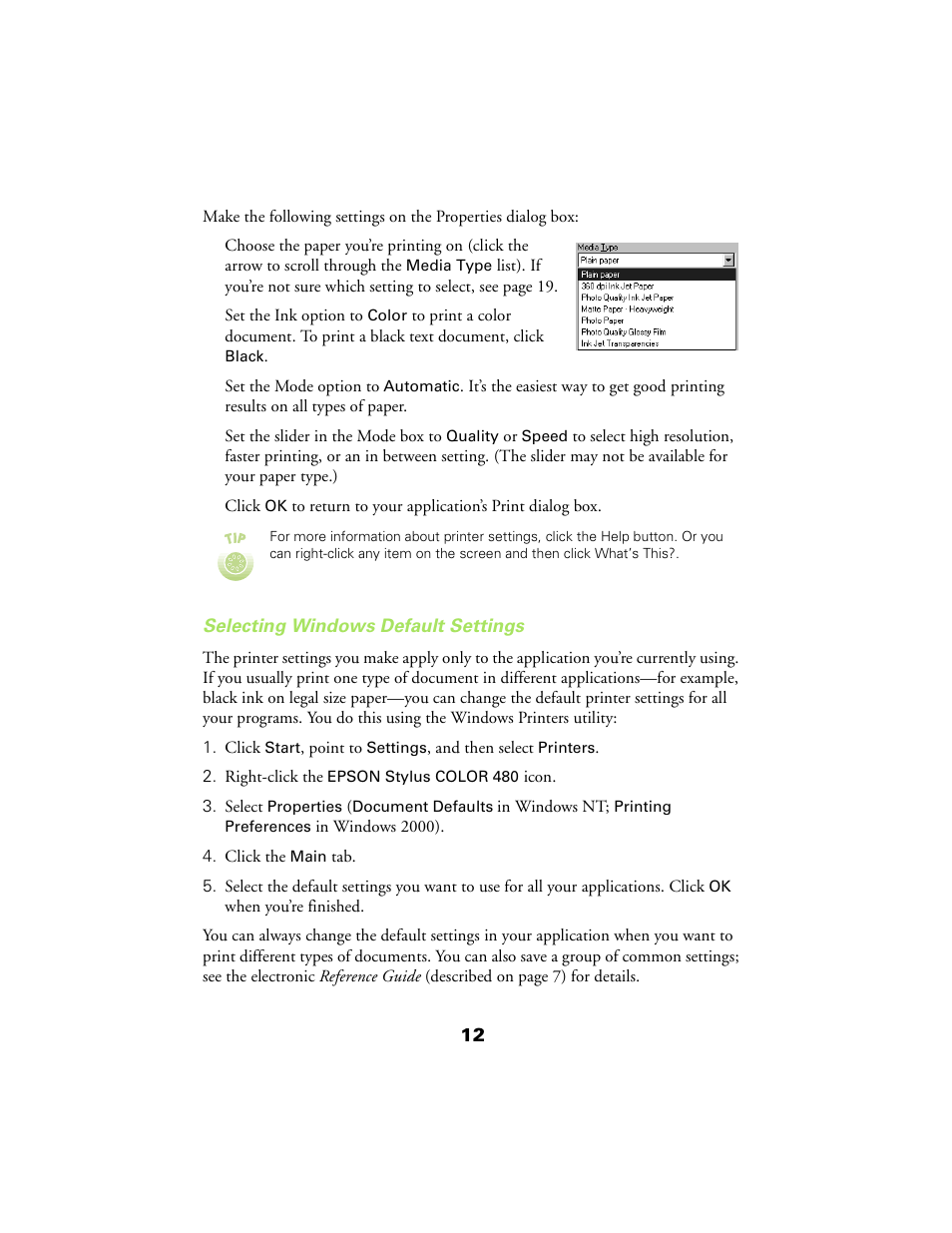 Epson 480SX User Manual | Page 16 / 53