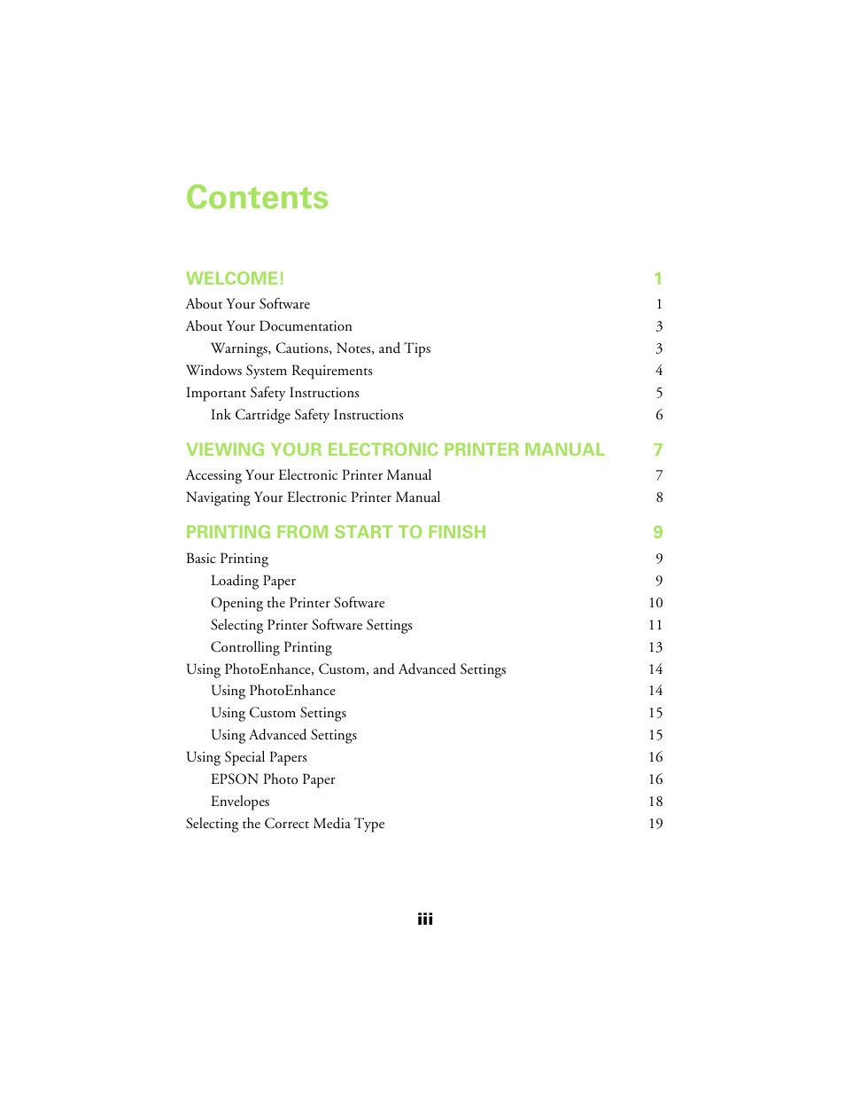 Epson 480SX User Manual | Page 3 / 53