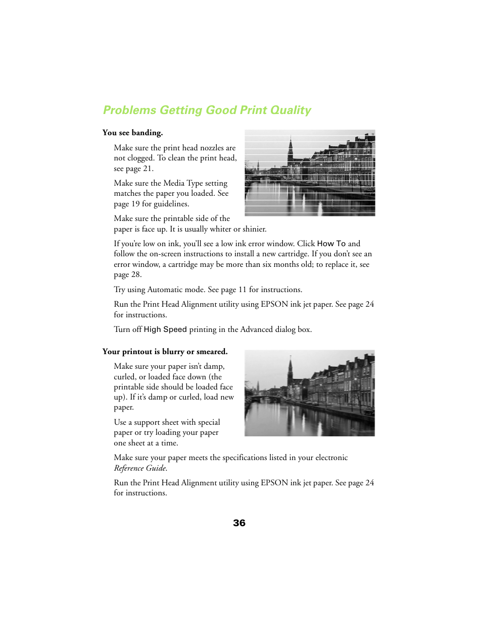 Problems getting good print quality | Epson 480SX User Manual | Page 40 / 53