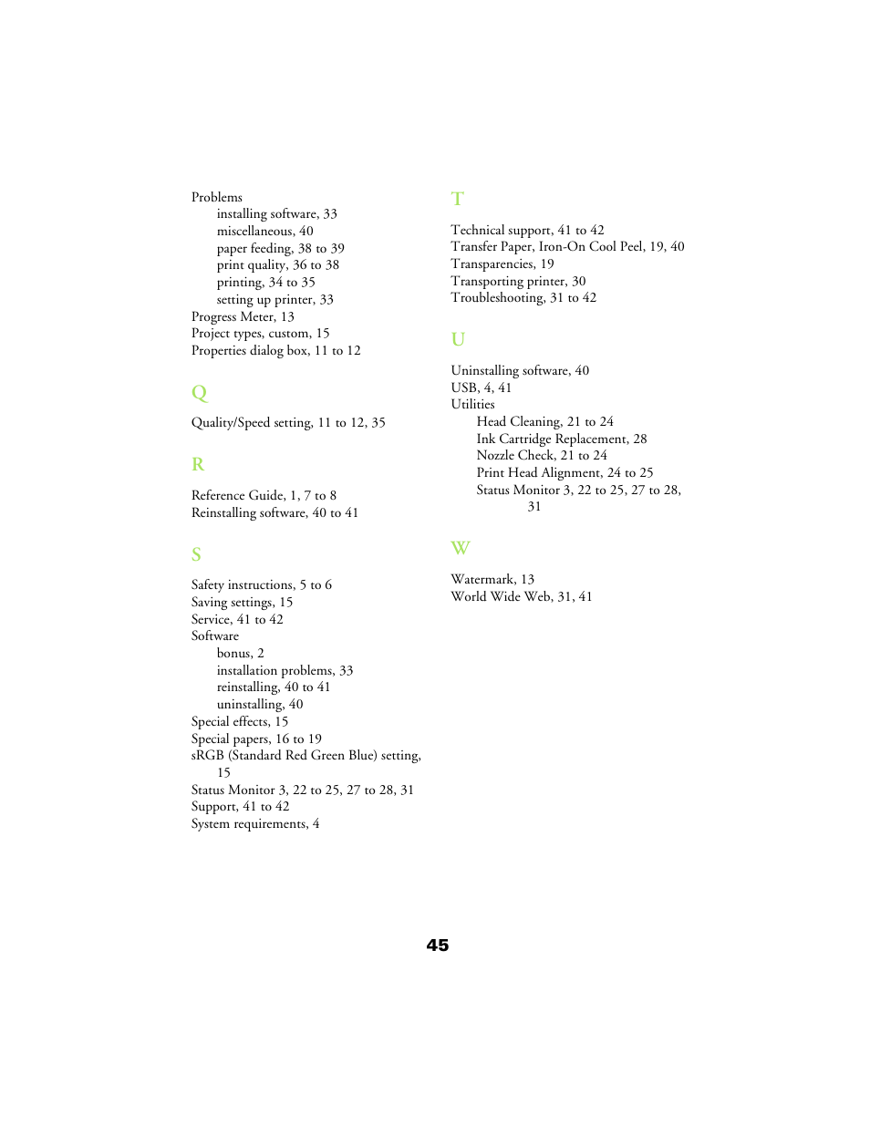 Epson 480SX User Manual | Page 49 / 53