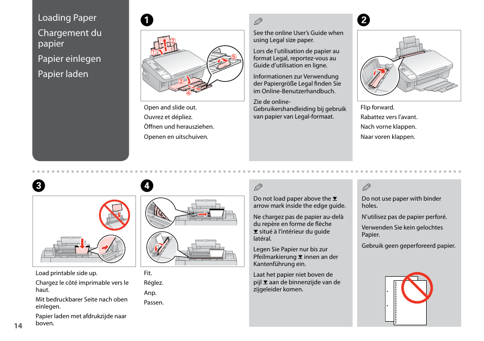 Ab c d | Epson Stylus NX420 User Manual | Page 14 / 52