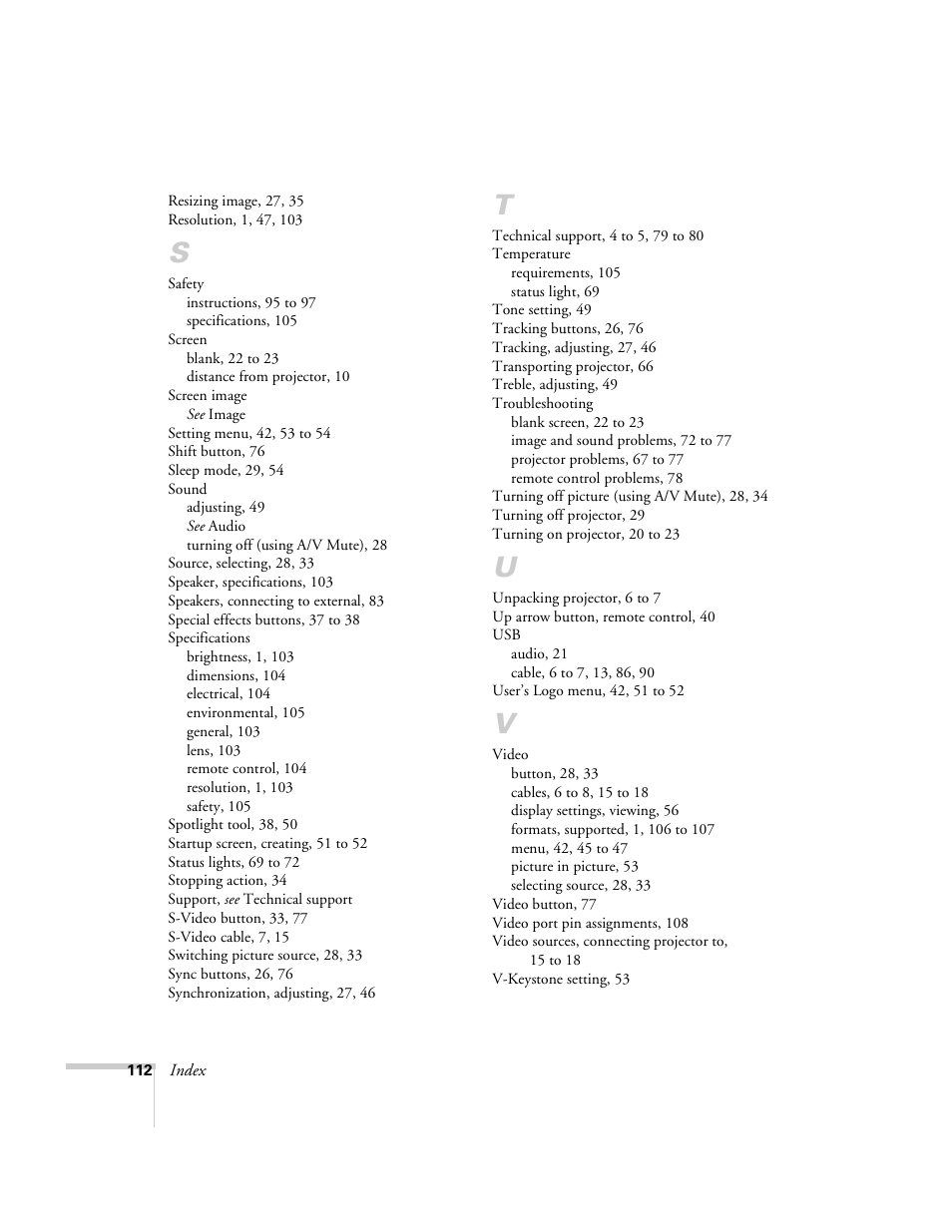 Epson 800p User Manual | Page 118 / 120