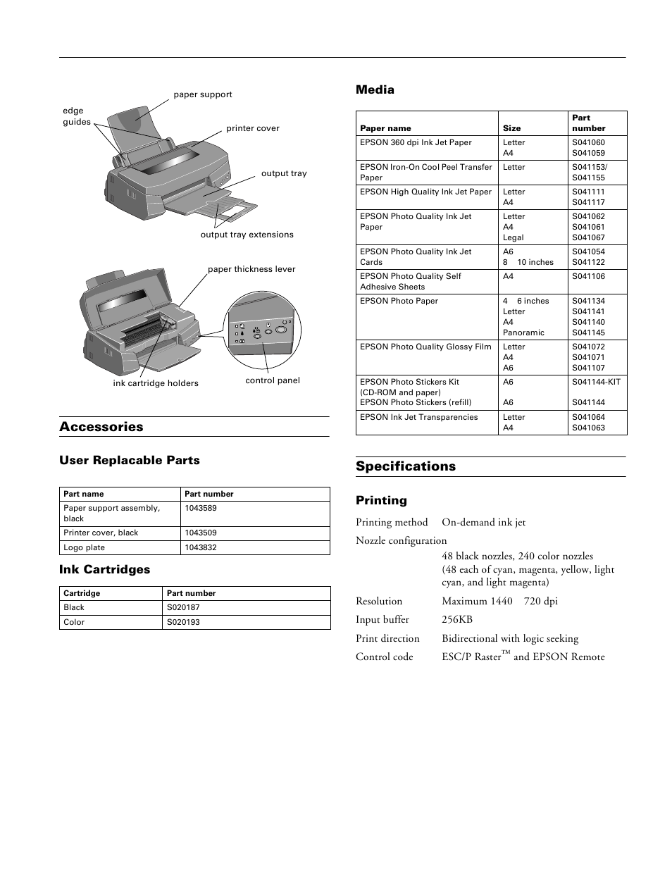 Epson Stylus Photo 750 User Manual | 11 pages