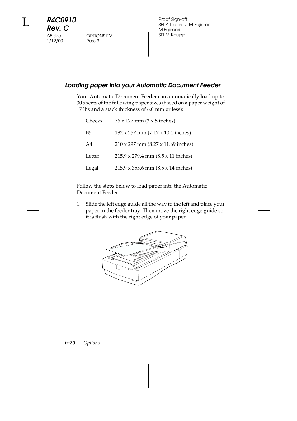 Loading paper into your automatic document feeder | Epson 1600 User Manual | Page 134 / 215