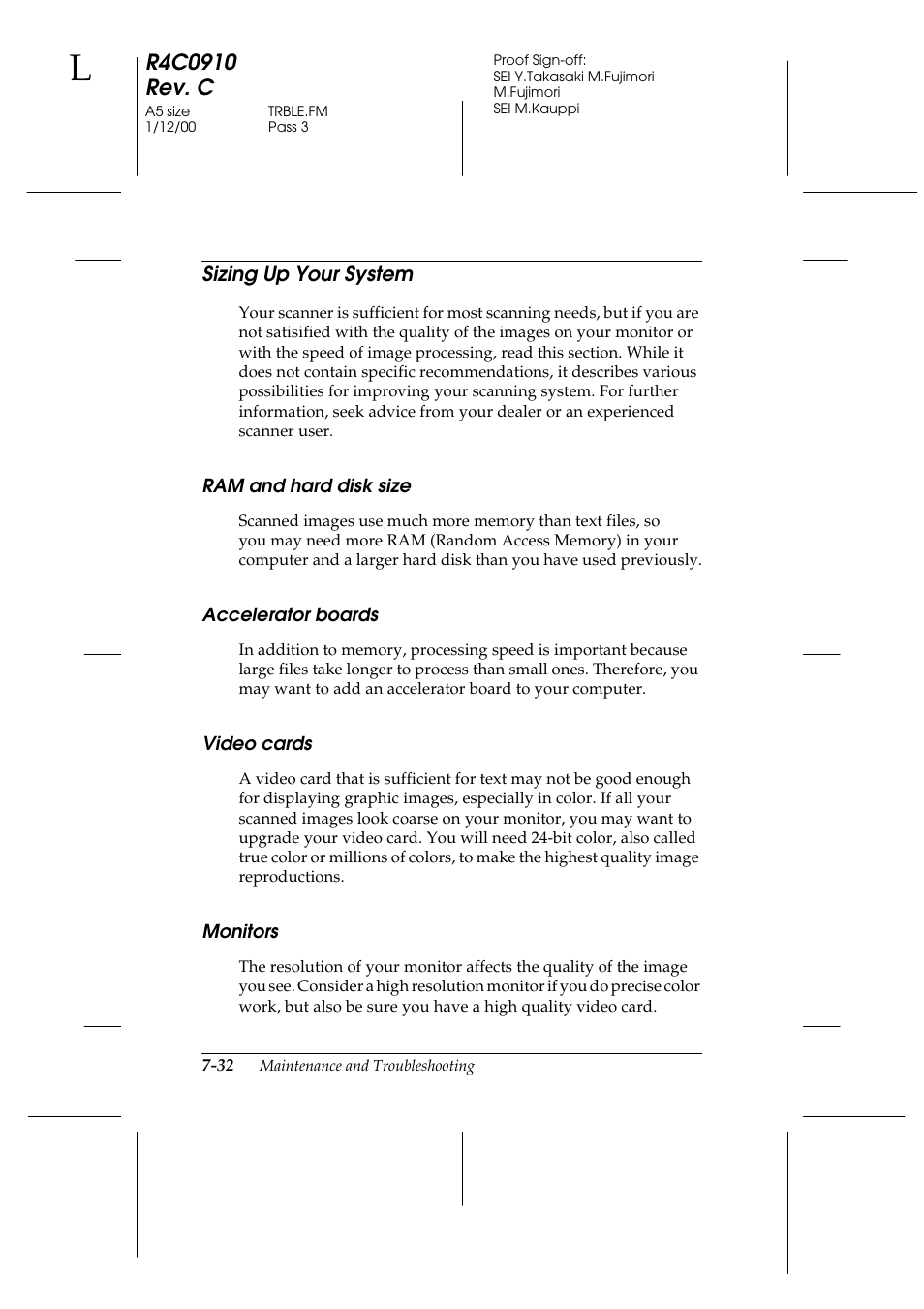 Sizing up your system, Ram and hard disk size, Accelerator boards | Video cards, Monitors, Sizing up your system -32 | Epson 1600 User Manual | Page 178 / 215